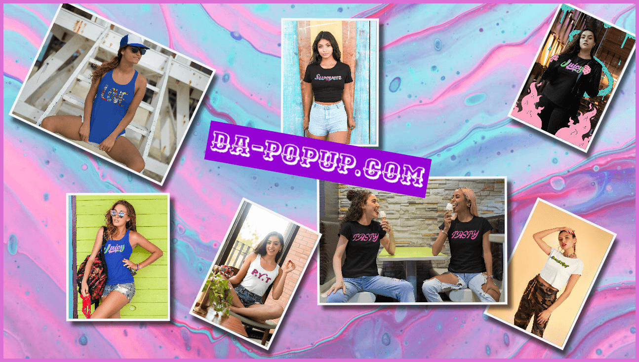 Da Pop Up Candi Gurl t-shirts, sweatshirts and tank tops. They're designed to make you feel good and look great wherever you go - whether that's at work, play or play hard.Candi Gurl carries women's t-shirts, sweatshirts and tank tops in sizes S - XXL.