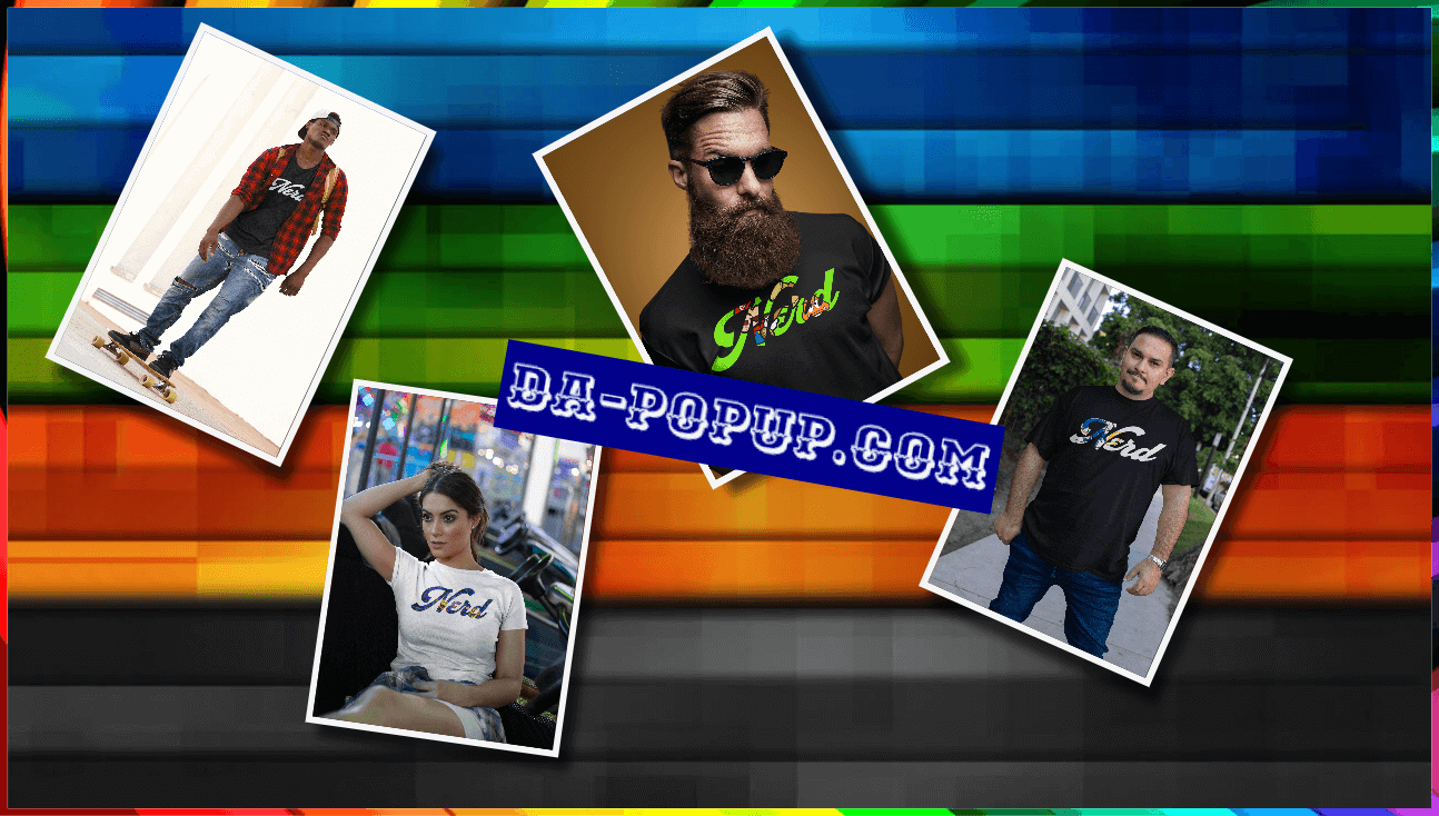 Nerd - Da Pop Up This collection of da-popup's men and womens t-shirts is perfect for the nerd who likes to show his pride but doesn't want to go over the top. All of our nerdy t-shirts are handmade with love and care from Virginia.