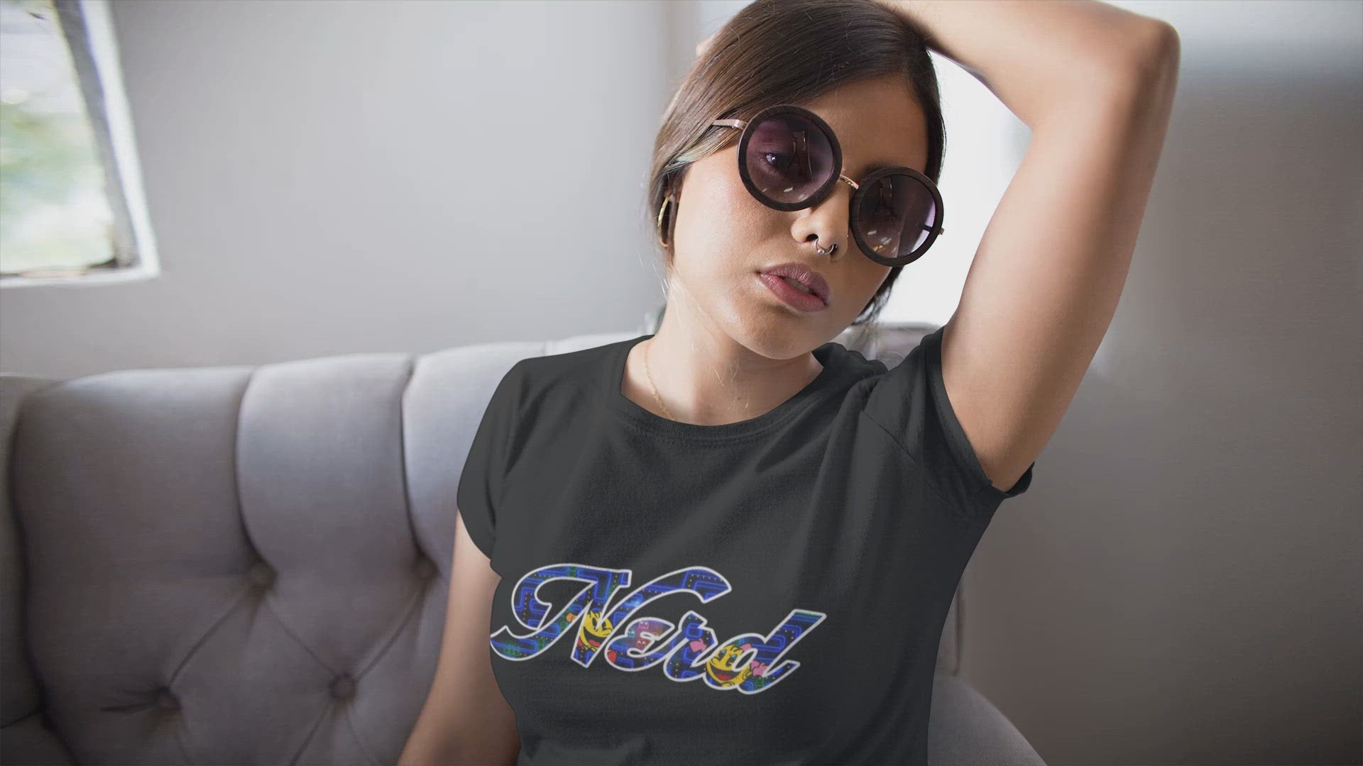 Nerd, Pac Man, Pac Women, Nintendo, Gamer, Games, Gaming, Arcade, Women Clothing, Men Clothing Kids Clothing. Pac Man Movie 