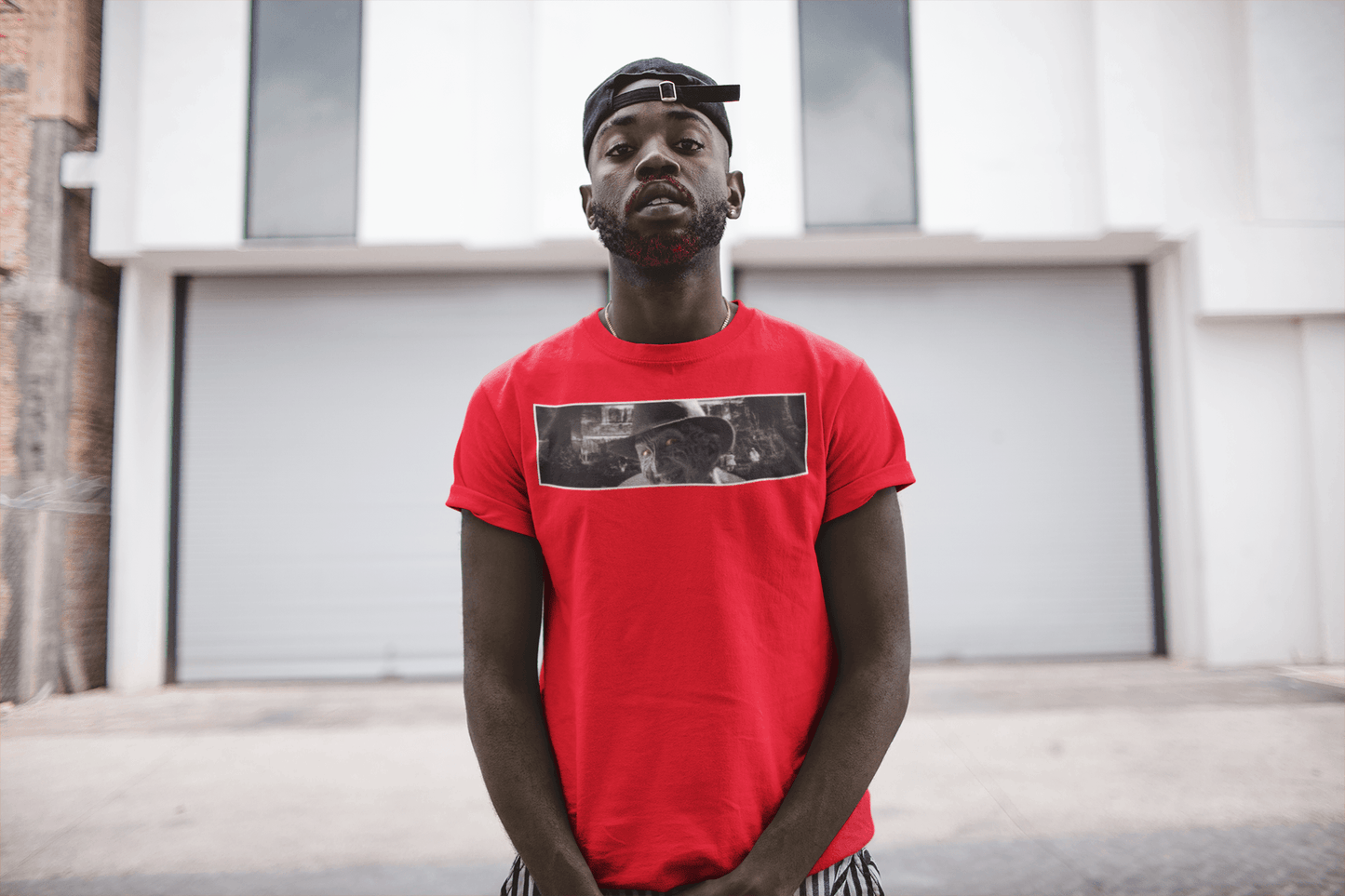 Freddy Krueger, Horror Movie, A Nightmare On Elm Street, Slasher Movies, 80s Horror, 90s Horror, Horror Film black male model instagram facebok designer shirt jeans pants outside daylight city urban 