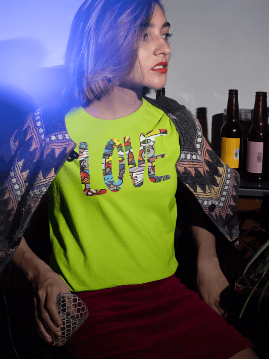 LOVE, COUPLES, ABSTRACT, COLORFUL COLORS, SUMMER SHIRTS,  WHITE TSHIRTS, BLACK TSHIRTS 